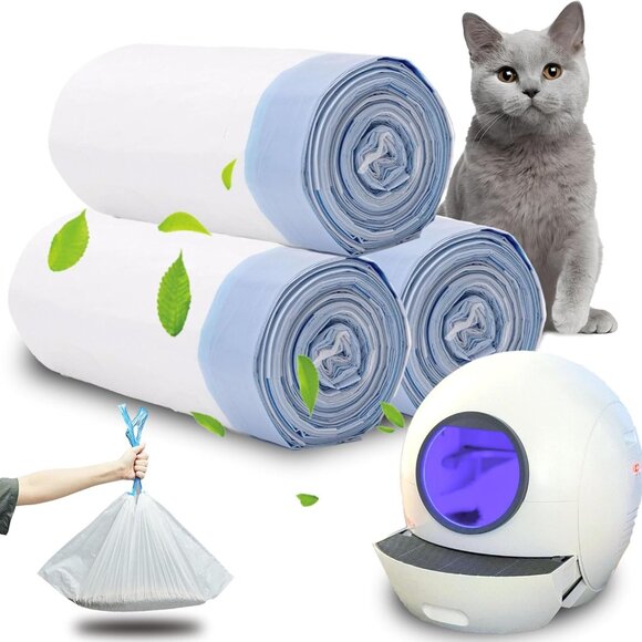 60-Count Extra-Thick Drawstring Cat Litter Box‎ Liners - Picture 1 of 7